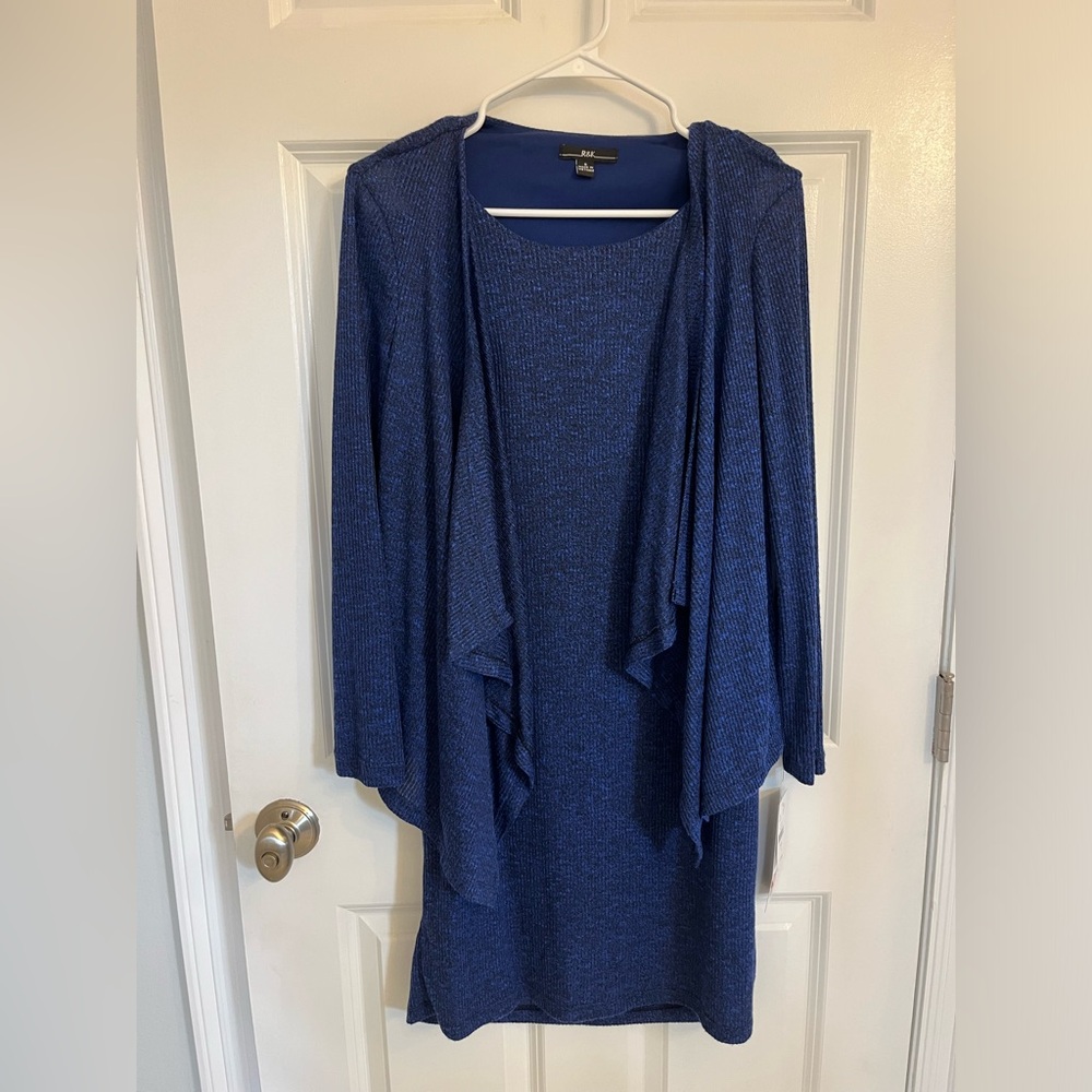 Long Sleeve Navy Blue R&K Dress NWT